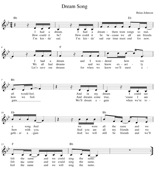 Dream Song by Brian Johnson
